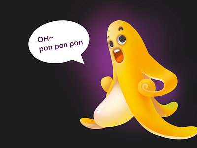 香蕉 icon 卡通 造型