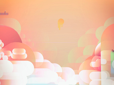 Above The Clouds - Hidden Oasis design hd illustration illustrator photoshop