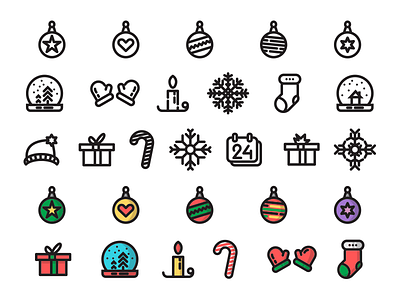 Christmas Time - free icon set calendar candle christmas freebie gift icons snowflake