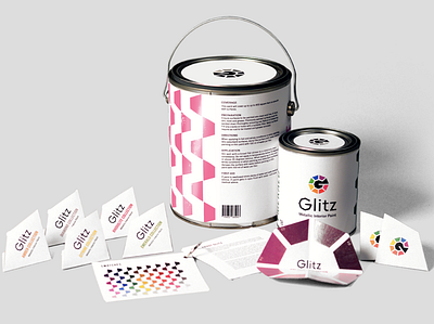 Glitz Branding brand identity branding design graphic design logo package design paint pattern