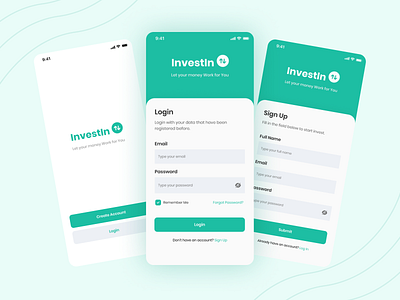 InvestIn - Login Screen Design