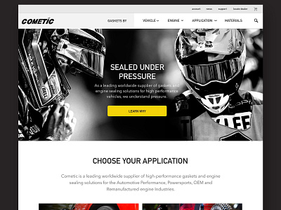 Cometic Gaskets Web Page Design