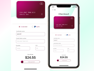 Light and airy mobile checkout