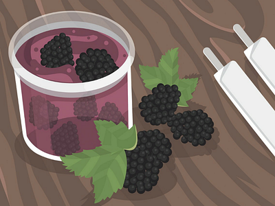 Blackberry jelly illustration