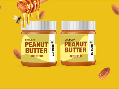 Re-Branding of Being Fit kitchen Peanut Butter art branding design flat logo logo design minimal rebrand rebranding vector