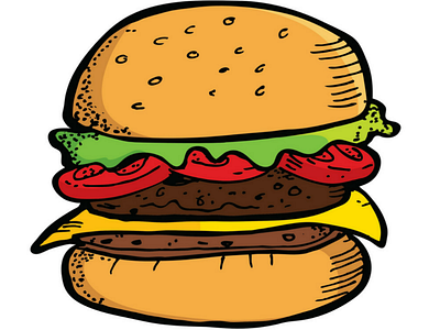 Burger Illustration illustrator illustration flat