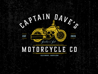 Captain Dave's Motorcycle Co brand identity graphic design logo logodesign logos