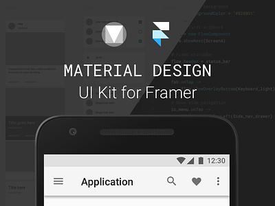 UI Kit for Framer android download framer freebie material design md ui ui kit