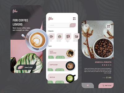 Coffee Shop App / Mobile Design adobexd app app design coffee coffeeshop colors design icons inspiration logo mobile ui pink typography ui uiux user experience userinterface ux