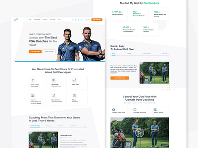 Me and My Golf _ Home / Landing Page design