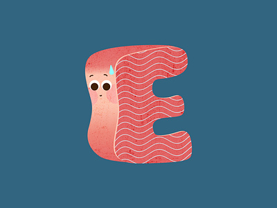 E for Embarrassed | 36 Days of Type 2d art 2d character 36daysoftype 36daysoftype07 adjective adjectives alphabet character design digital digital art digital drawing digital illustration illustration letter letter e letters type