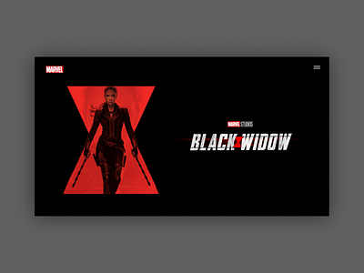 Black Widow Home Page Concept cinema comics design figma figmadesign homepage interface marvel marvelcomics movie ui uidesign ux uxdesign web webdesign website