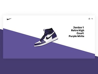 👟 NIKE Jordan Purple White branding design figma figmadesign jordan nike purple shop sneaker sneakerhead ui uiux ux web webdesign