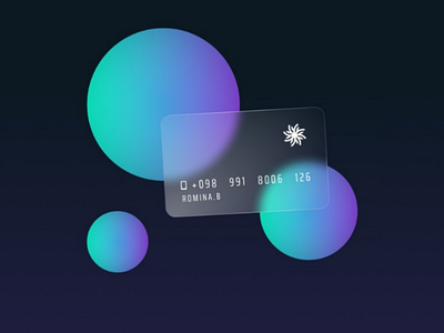 Glass card 3d abstract appui background blur business card card design card style circles clean figma glass card glass effect glossy illustration minimal mockup