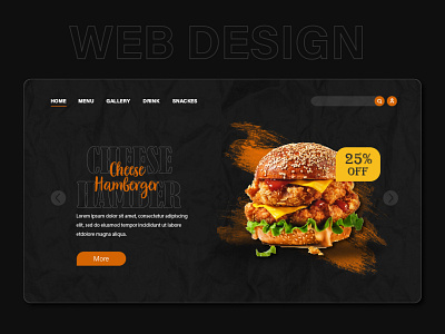 Food web design appdesign design graphic design illustration ui uidesign uiux ux webdesign website