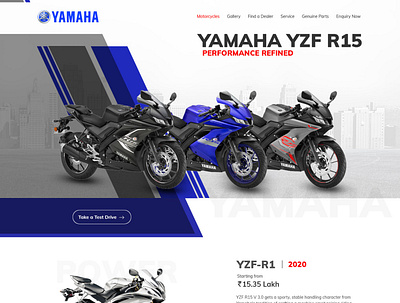 Motorcycles design typography ui web