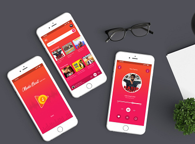 Music Beat android app design mobile application music app music ui
