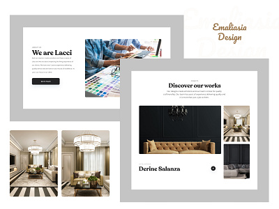 Interior Decoration Website minimal typography ui ux web