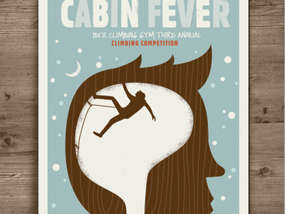 Cabin Fever Poster design illustration poster typography winter