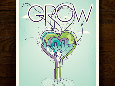 United Way Grow Campaign design graphic design illustration poster