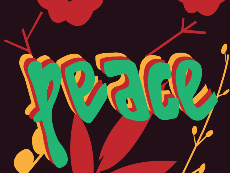 typographie florale