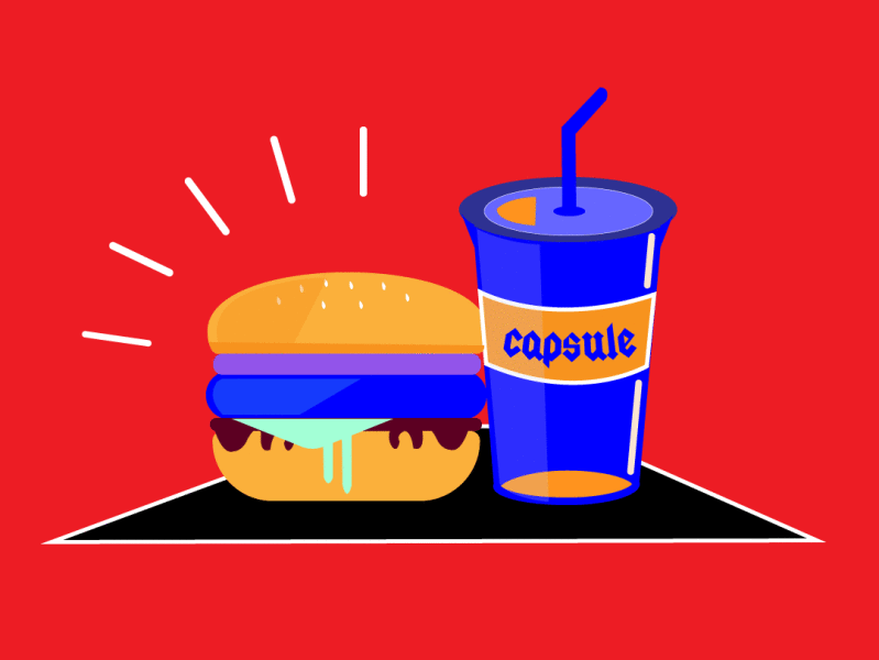 burger nd soga art flatdesign illsutrator