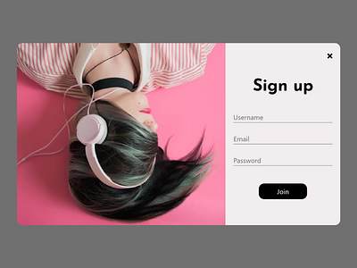 Sign up Design design ui web