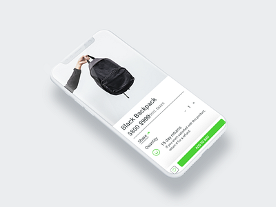 E-Commerce Shop(Single item) design daily ui design iphone x mockup