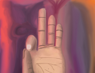 hand digital painting