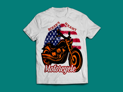Bikers Heart Motorcycle graphicdesign motorcycle motorcycle lovers motorcycle tshirt print design tshirt design tshirtdesign tshirts typography
