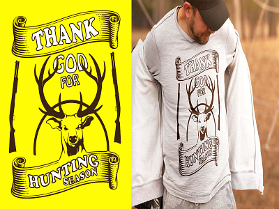Thank God For Hunting Season hunting hunting lovers hunting t shirt print design tshirt design tshirtdesign tshirts