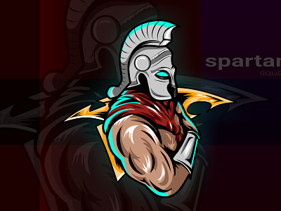 e-sport logo spartan cartoon design e sport emblem fitness game gamer gaming gym head helmet icon logo mascot sparta spartan squad sticker team vector