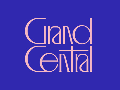 Grand Central branding central grand lettering logo modern nyc serif type type design typography