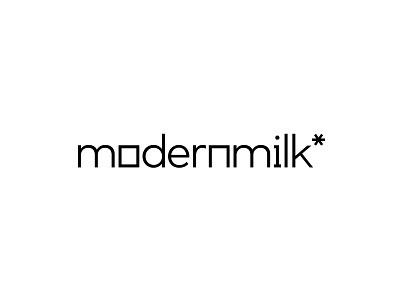 modernmilk* almond asterisk beverage branding food illustration logo milk modern packaging typography
