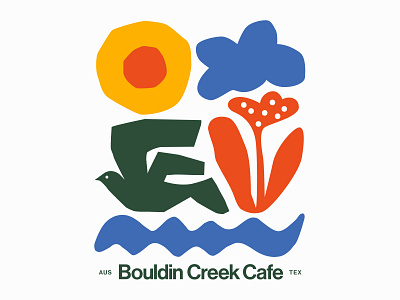 Bouldin Creek Cafe austin austin texas bird birds branding cafe flower illustration logo nature poster restaurant typography