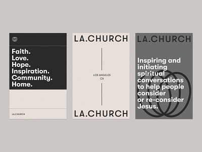 LA.CHURCH Poster Series badge branding identity illustration lockup logo los angeles modern poster typography