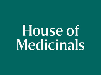 House of Medicinals badge branding design health illustration logo modern serif typography
