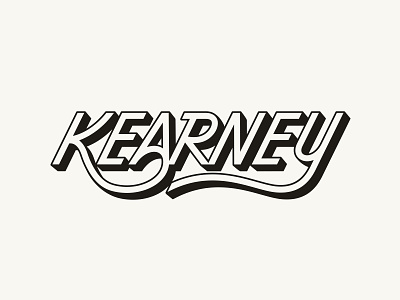 Kearney branding logo nebraska script script font script lettering town typography