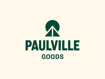 Paulville Goods apparel austin branding clothing illustration lockup logo modern mountain typography