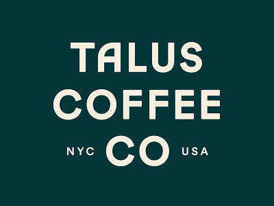 Talus Coffee Co. beverage branding business cafe coffee drink lockup logo nyc type typography