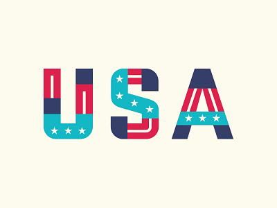 USA america flag font letter logo patriotic san serif star stripes typography united states usa