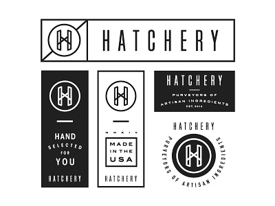 Hatchery Logo Option 4 badge branding custom type design food hatchery layout lockup logo logo system tag typography