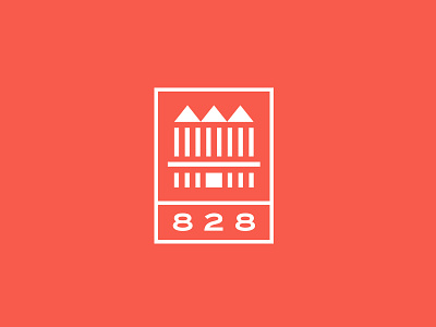 828 agency architecture branding building geometric icon linework logo modern number triangle typography