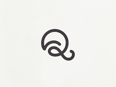 Q branding custom type font icon letter ligature logo mark monogram motion q typography