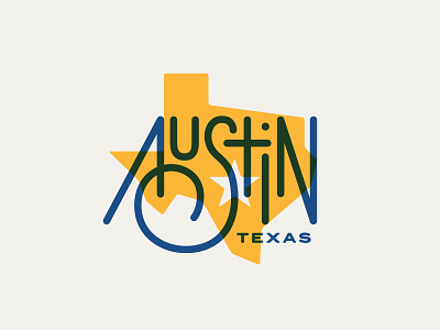 Austin austin branding city custom type icon illustration logo san serif state texas typography vintage