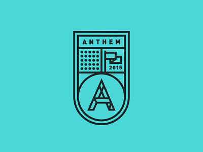 Anthem Badge anthem badge branding crest flag icon letter lockup logo monogram shield typography