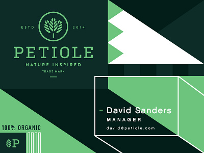 Petiole branding crest food geometric icon leaf lockup logo modern monogram organic pattern