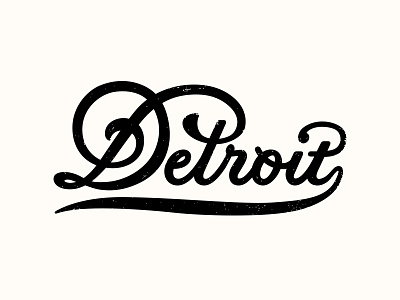 Motor City branding city curve detroit ligature logo michigan motor script tail texture vintage