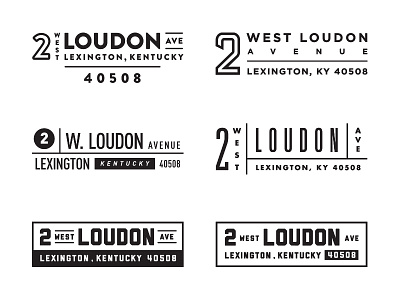 Address Lockups address branding business footer kentucky lexington lockup logo number stamp typography