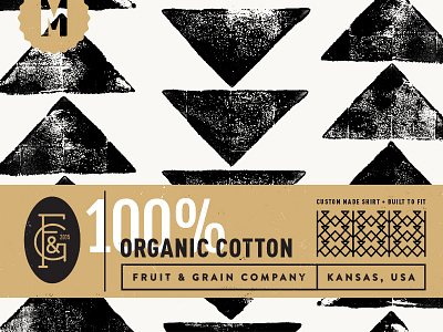 Fruit & Grain Clothing Label branding clothing illustration kansas label logo monogram pattern stamp texture triangle typography